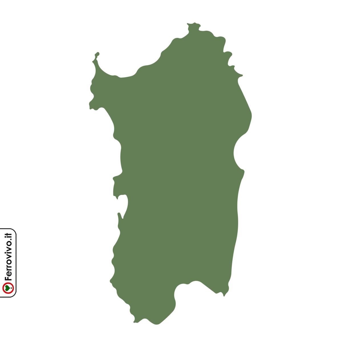 Decorazione da parete in metallo mappa Sardegna