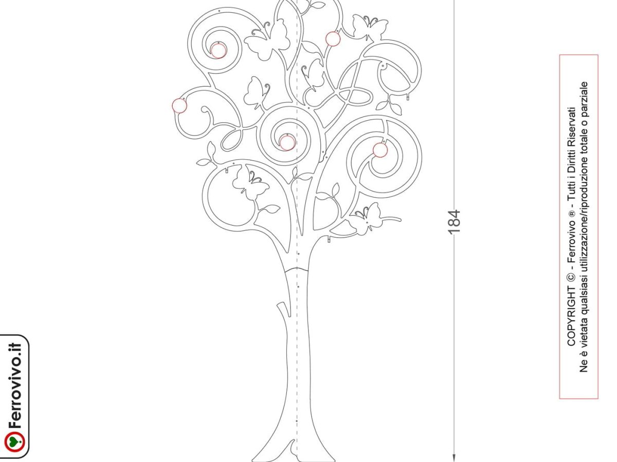 Albero della vita Appendiabiti, FERROVIVO