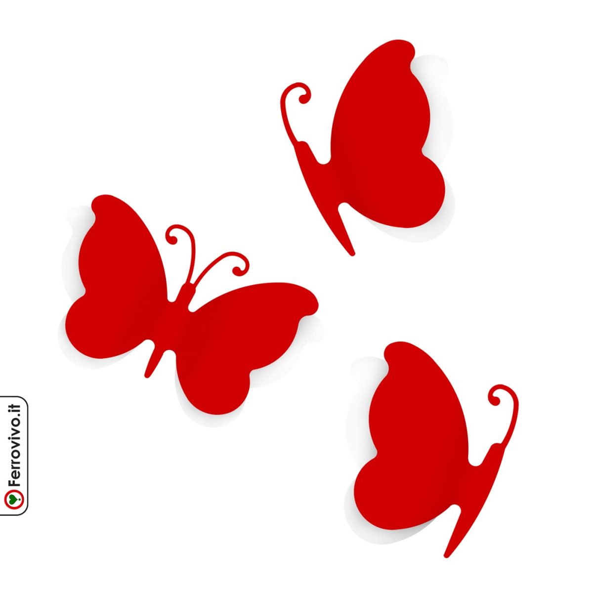 Farfalle rosse decorative immagine stock. Immagine di pareti