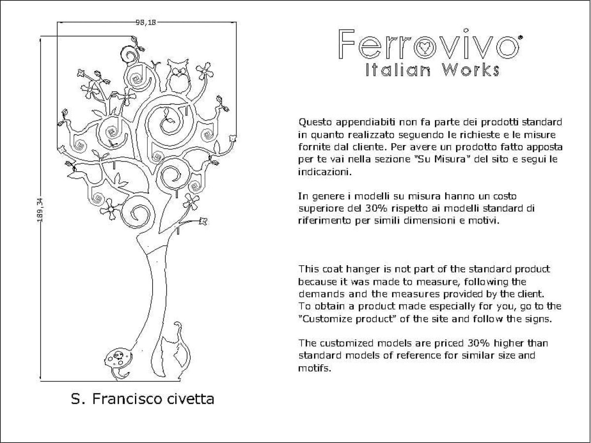 Specchio design rettangolare San Francisco, FERROVIVO